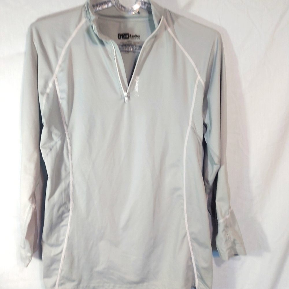 Alizée Long Sleeve 1/4 Zip Athletic Running Shirt, XL